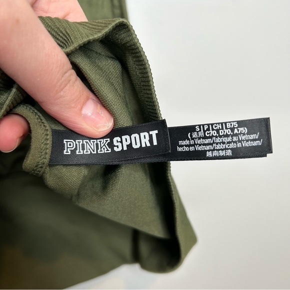 Pink Sport green seamless lightly lined sports bra size small - Picture 4 of 5